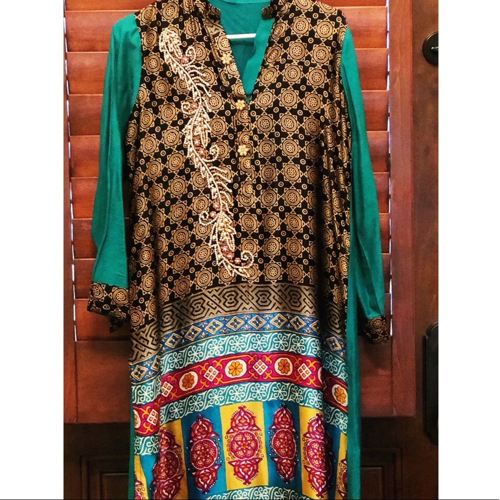 Pakistani Indian silk shirt/ kurta/ kurti